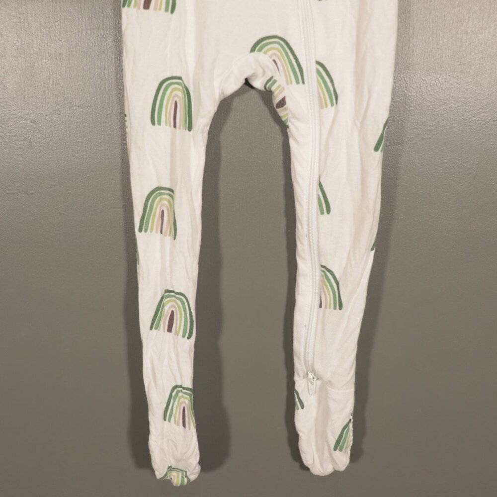 EUC Kyte Baby Green Rainbow Footie Size 6M-12M - Picture 8 of 9